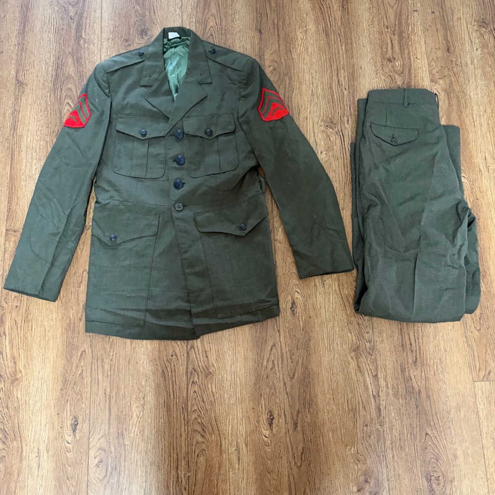 Marines USMC Uniform‎ Wool
Serge Coat Trousers Pants Type II
Class 6 Mens 39L 34